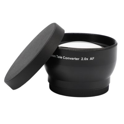 NEWYI 49mm 2.0X High Resolution TELE Telephoto LENS for Camera DSLR 49 2.0 Black Camera Lens + Lens Bag + Lens Cover