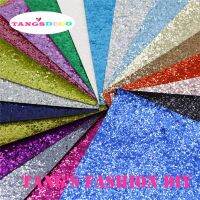 10 PCSSET--20X22CM DIY Hair Bow Material CHUNKY Glitter Leather&amp;FabricSynthetic Faux PU Leather