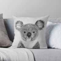 ❈ Baby Koala Black amp; White Throw Pillow Cushions For Sofa Pillow Cases Decorative Pillows Aesthetic