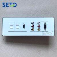 【support】 vkysdo SeTo 118ประเภท RJ45 Cat5e เครือข่าย + RJ11 Cat3เทล + RCA AV + VGA + HDMI Outlet Wall Plate Keystone แผ่น