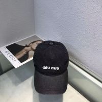 High version miu miuˉbaseball cap tide brand new cowboy letters sun visor breathable Joker Cap.