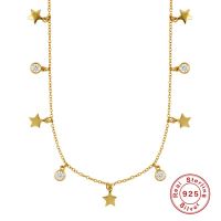 【The-Best】 Gift Pop สร้อยคอเงินแท้925สร้อยคอโชคเกอร์แฟนสาว Collares Mujer น่ารักส่วนบุคคลสำหรับของขวัญแต่งงานหมั้น