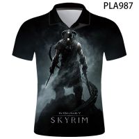 2023 NEW Style  3D Printed Skyrim Hombre Camisas De Polo Harajuku Men Casual Fashion Short Sleeve Comics Streetwear Shirts Cool RopaNew product，Can be customization