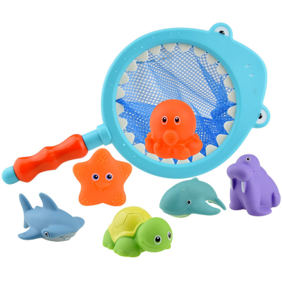 Baby Bath Toys Cartoon Marine Animals Kids Bathtub Squirts Toys Bathtime Fun Learning Education Toys
