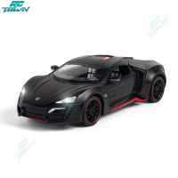 RCTOWN ล้อแม็กรถยนต์1:24 Supercar รุ่นของเล่นหดตัวรถของเล่นรถสปอร์ตรุ่นสำหรับ Lacon ด้วยแสงเสียง