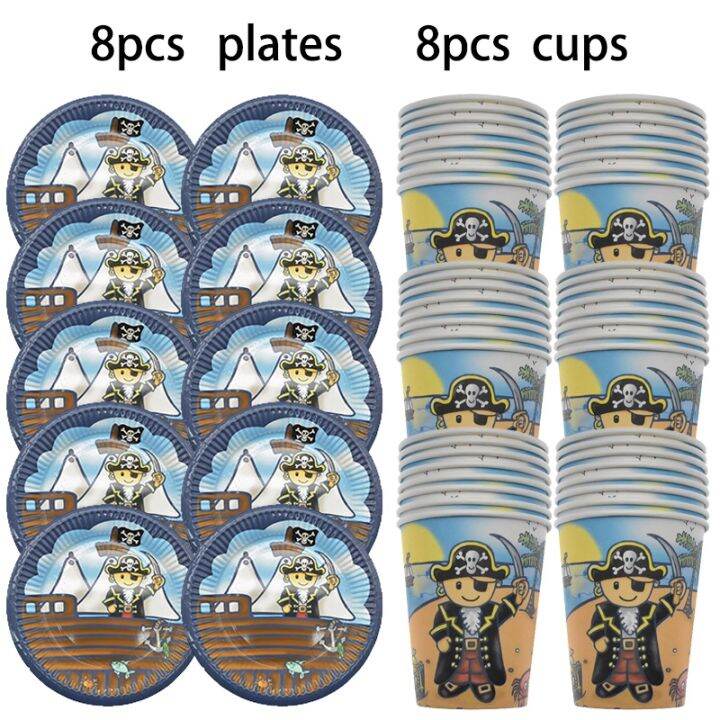 cw-pirate-theme-paper-plate-cup-napkin-kids-happy-birthday-decor-baby-shower-disposable-tableware-supplies