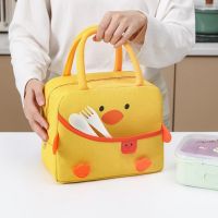 hot！【DT】◈❄  Cartoon Thermal Insulated Canvas Tote Kids School Bento Dinner Food Storage