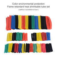 328Pcs 2:1 Polyolefin Shrinking Assorted Heat Shrink Tube Wrap Wire Cable Insulated Sleeving Tubing Set Cable Set Bag