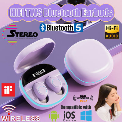 TWS หูฟังบลูทูธ M13 หูฟังไร้สายพร้อมไมค์ หูฟังอินเอียร์ Macaron พร้อมจอแสดงผล LED ชุดหูฟังสเตอริโอเบส Hi-Fi 9D หูฟังเล่นเกมลดเสียงรบกวน หูฟังสปอร์ตไดนามิก TWS Bluetooth Earphone M13 Wireless Earbuds with Mic Macaron In-ear Earbuds with LED Display Hi-Fi 9