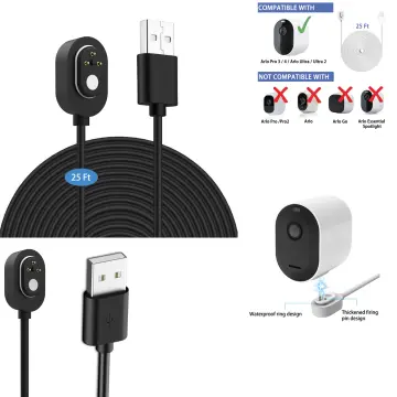 arlo pro 3 floodlight camera outdoor charging cable