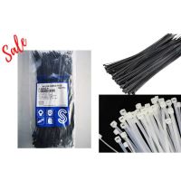 HOT** เคเบิ้ลไทร์ ขนาด #10 นิ้ว 100 เส้น | เข็มขัดรัดสายไฟ | NYLON CABLE TIE สีขาวนวล K-250SD - K-250SD-B สีดำ ส่งด่วน อุปกรณ์ สาย ไฟ อุปกรณ์สายไฟรถ