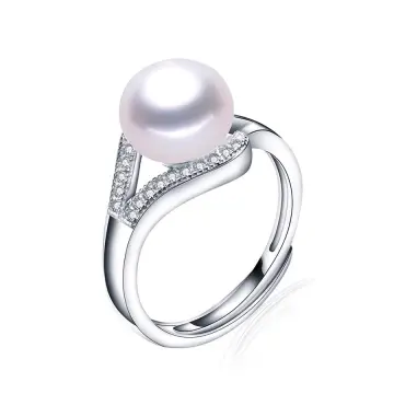 Silver Pearl Ring for Men | 925 Silver with Freshwater Pearl-hautamhiepplus.vn