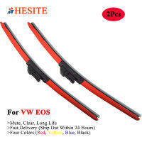 2Pcs Colorful Boneless Windscreen Wiper Blades For Volkswagen VW Eos 2007 2008 Vehicle Accessories Red Blue Yellow Winter Wipers