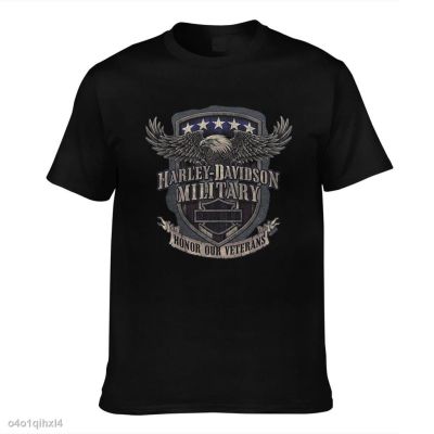 ﹉﹍Preferred Boutique Newest Fashion Harley-Davidson Military O Neck Cotton Tshirt FatherS Day Gift