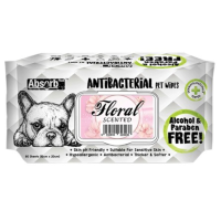 Antibacterial Pet Wipes ผ้าเปียกทำความสะอาด สูตรกันยุง กลิ่นดอกไม้ 80 แผ่น 3 แพ็ค