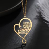 ▨☢❦  MYDIY Personalized Name Necklace Custom Choker Gold Color Pendant Multiple Names Friend