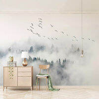 [hot]Custom Any Size Mural Wallpaper Modern Simple Bird Pine Forest Clouds Photo Wall Painting Living Room Bedroom Home Decor Fresco