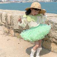 [COD] second generation tutu suit girl flower mesh spring and summer fresh long-sleeved girls