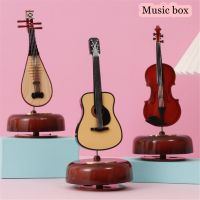 Guitar Violin Pipa Plastic Music Box Creative Children 39;s Holiday Christmas New Year Gift For Room Home Decoration Octave Box