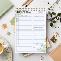 [Hagoya Stationery Stor] รายการสิ่งที่ต้องทำ Notepad Undated Daily Planner To Do List Notebook Pad Spiral Checklist Notepad With Goals Meal Plan Water Intake