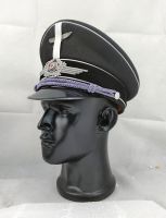 GERMAN ELITE Luftwaffe Officers Visor Cap BLACK WOOL MILITARY HAT VISOR CAP IN SIZES