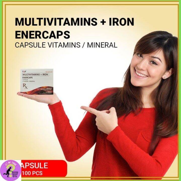 TGP Multivitamins + Iron (ENERCAPS) 1Box 100 Capsules (Protection and