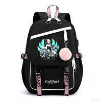 Genshin Impact Backpack for Women Men Student Large Capacity Breathable Printing Fashion Multipurpose Female Bags