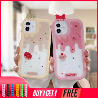 เคส IPhone 7 Plus 11 6 6S 8 14 Plus XR 11 12 13 14 PRO MAX 11 12 13 X XS MAX Se 2020 6SPlus 7Plus 6Plus 8Plus 14Plus XSMAX อินเทรนด์ โดนัทครีมเหลืองเลนส์มอนสเตอร์น้อย กรณี