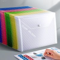 ✖☄ 20pcs File Bag Transparent Plastic A4 16c Documents Filing Storage Bag Student Organizer Information Pocket Folders Stationery