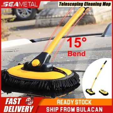 Double Brush Head Car Washing Mop Rectratable Telescopic Rotating