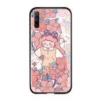 เคสโทรศัพท์พร้อมสำหรับ Honor 9 Lite 9I 9X 9X Pro Honor Note 10ดอกไม้สุดหรูเด็กผู้หญิงกันกระแทกกระจกเทมเปอร์เคสมันวาวฝาหลังใหม่เคส