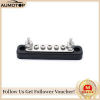 【MotorrTop】12V/24V 5 Way Power Distribution Bus Bar 4X5Mm Studs 100A Rated For Auto Marine Boat