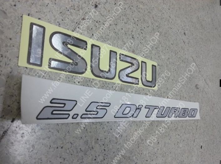 สติ๊กเกอร์ดั้งเดิมติดท้ายรถ-isuzu-คำว่า-isuzu-2-5-di-turbo-isuzu-2-5-diturbo-isuzu-3-0-di-turbo-isuzu-3-0-diturbo-sticker-ติดรถ-แต่งรถ-อีซูซุ