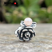 Mistletoe Jewelry 925 Sterling Silver Mothers Day Limited Roses flower With Rose Pearl Charm Bead