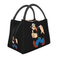 【YOYO Household Products】 A Winking Popeye The Sailor Man ถุงอาหารกลางวันฉนวนความYOYO Household Productsแบบพกพา Lunch Tote สำหรับทำงาน Travel มัลติฟังก์ชั่อาหารกล่องอาหาร