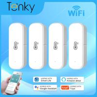 1-10Pcs Tuya WIFI สมาร์ทอุณหภูมิและความชื้น Sensor เครื่องวัดอุณหภูมิความชื้นในร่มเครื่องตรวจจับทำงานร่วมกับ Alexa และ Home