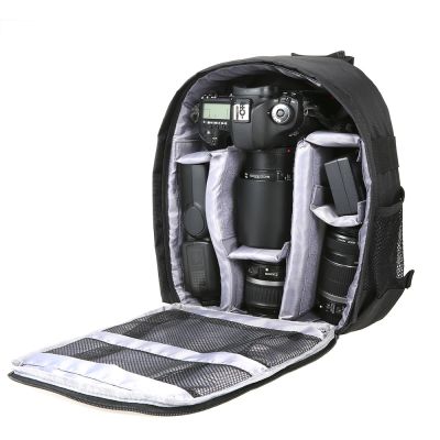 กระเป๋ากล้องดิจิตอล DSLR กลางแจ้ง,กระเป๋าเป้สะพายหลังอเนกประสงค์ระบายอากาศกระเป๋าใส่ของภาพถ่ายกันน้ำสำหรับ Nikon Canon Sony