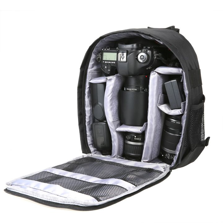 กระเป๋ากล้องดิจิตอล-dslr-กลางแจ้ง-กระเป๋าเป้สะพายหลังอเนกประสงค์ระบายอากาศกระเป๋าใส่ของภาพถ่ายกันน้ำสำหรับ-nikon-canon-sony