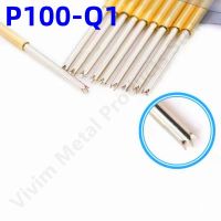 【LZ】 100PCS Spring Test Probe P100-Q1 Straight 4-claw Test Pin Head Dia 1.0mm Length 33.35mm Needle Dia 1.36mm Spring Pogo Pin P100-Q