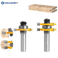 iho❏☽  2pcs 6mm 6.35mm 8mm 12mm Shank Joint Assemble Router Bits Tongue   Groove T-Slot Milling Cutter for Wood Woodwork Cutting