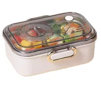 Retro Stainless Steel Lunch Box Portable Bento Box Student Adults Lunch Food Containers Office School Dining Hall