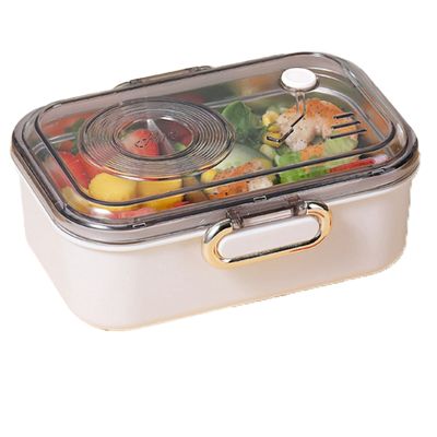 Retro Stainless Steel Lunch Box Portable Bento Box Student Adults Lunch Food Containers Office School Dining Hall