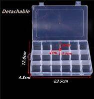 Adjustable 18 Grids Compartment Plastic Storage Box Jewelry Earring Bead Screw Holder Case Display Organizer Container