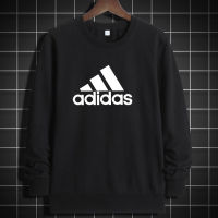 Original AdidasˉNEW ฤดูใบไม้ผลิและฤดูใบไม้ร่วงผู้ชายและผู้หญิงหนา Pullover รอบคอเสื้อกันหนาวผ้าฝ้ายหลวม Plus ไขมันขนาดใหญ่สบายๆกีฬาคู่ Bottoming Shirt