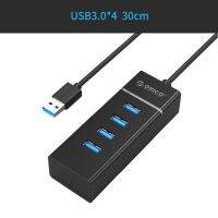 Orico 4พอร์ต Usb3.0 Hub 5 Gbps Superspeed Usb2.0 Hub โต๊ะเล็ก Hub สำหรับ Windows Os/Linux-สีดำ