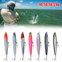 LO 【Ready Stock】 Pencil Sinking Fishing Lure 10-24g Bass Fishing Tackle Lures Hard Bait Lifelike Minnow Lure for Freshwater Saltwater