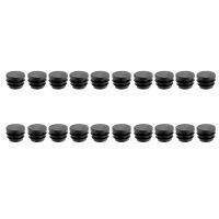 Blanking End Caps Round Tube Insert Cover 19mm Dia 20 Pcs Black