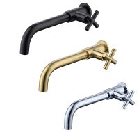 【YP】 BANGPU Wall Mounted Mop Pool Faucet Cold brass Basin Balcony Black/Brushed Gold/Chrom