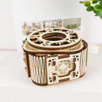 2021Wooden 3D Puzzle Assembly Creative DIY Secret Box Puzzle Storage Music Box Antique Model Assembled Toy Gift