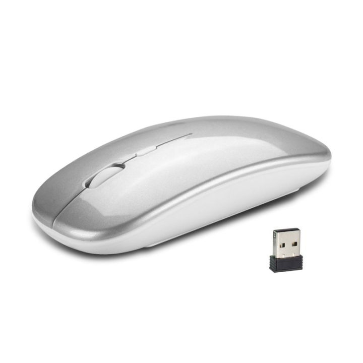 เมาส์ไร้สาย-มีแบตในตัว-ไร้เสียงคลิก-wireless-mouse-มีบลูทูธ-ใช้งานง่าย-ดีไซน์สวย